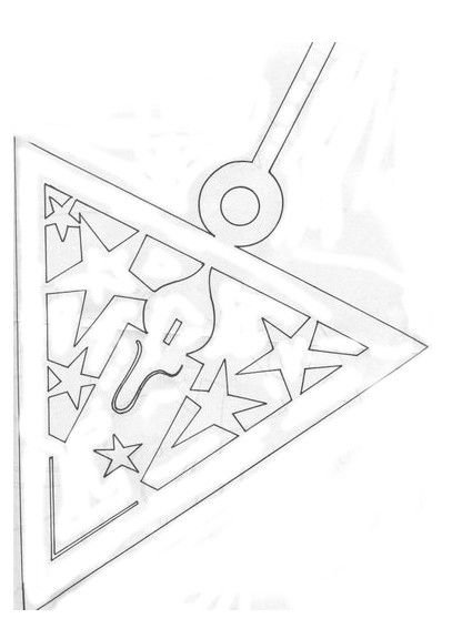 Флажки вытынанки на окна новогодние