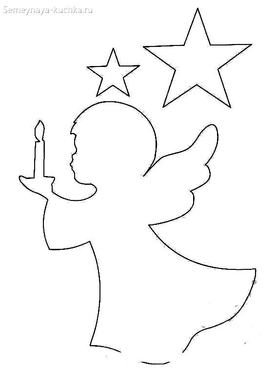 Трафареты ангелов для вырезания