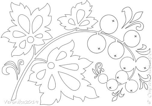 Хохлома раскраска для детей