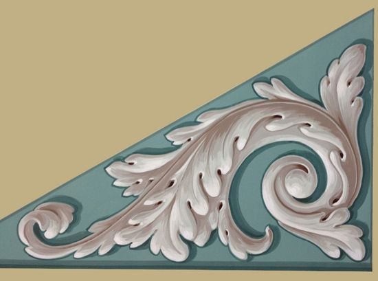 Альфрейная гризайль орнамент