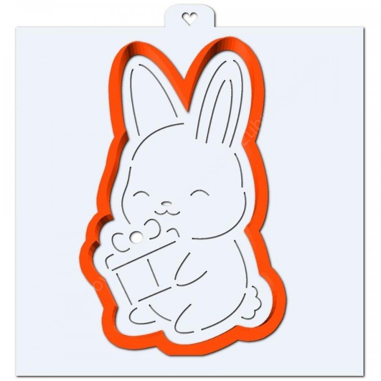 Трафарет зайчика для пряников