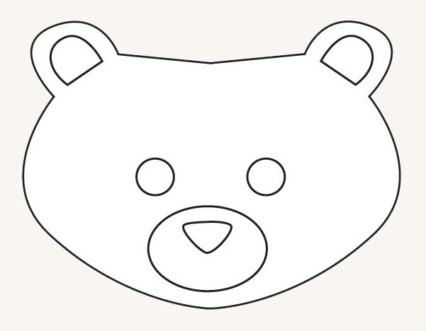 Маска медведя для детей