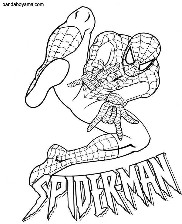 Раскраска Спайдер Мэн
