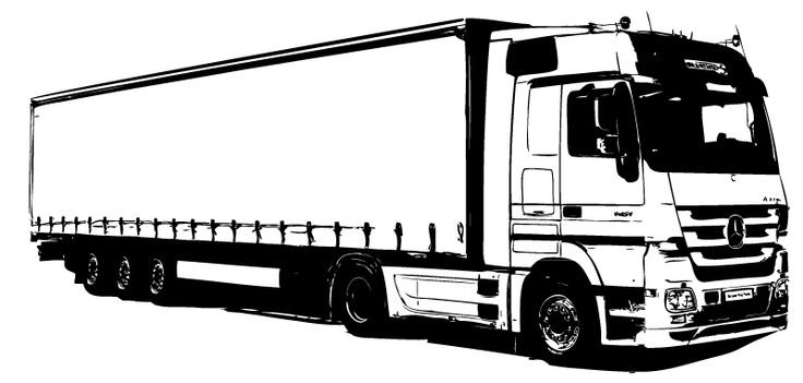 Грузовик Вольво вектор