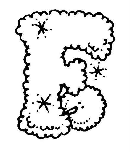 Новогодние буквы для раскрашивания