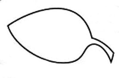 Трафарет листочка