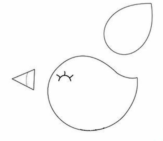 Птичка из фетра выкройка