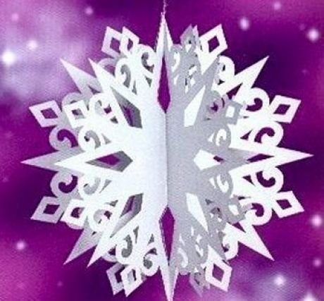 Объемные снежинки из бумаги шаблоны