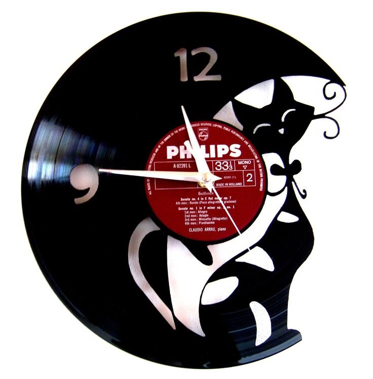 Часы на виниловой пластинке