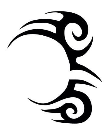 Тату на шею трафарет