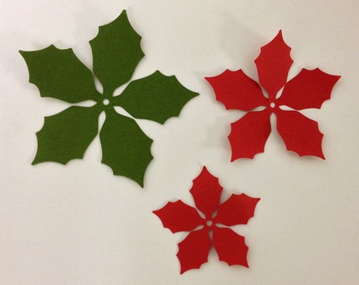 Цветок пуансетии из фоамирана