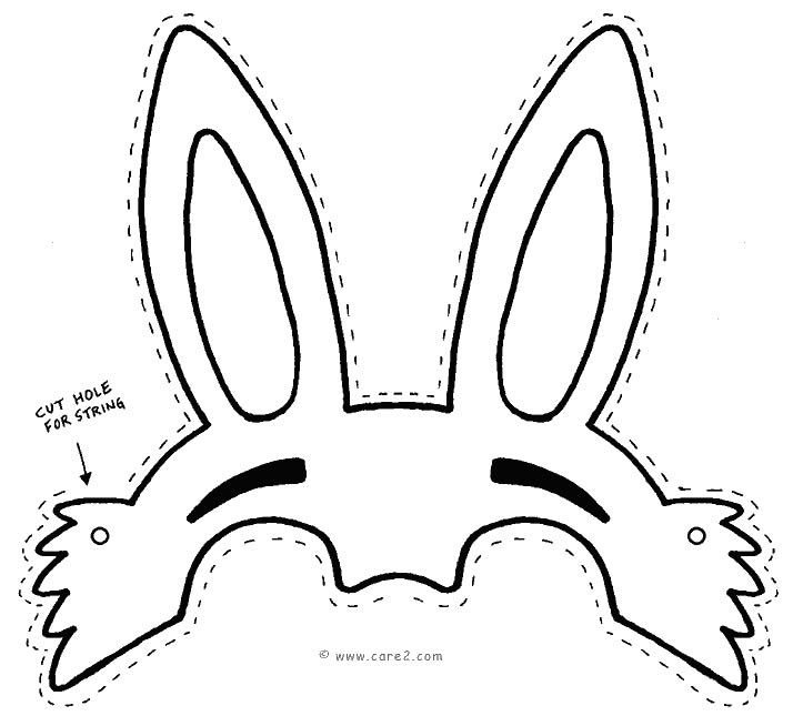 Маска зайца для детей