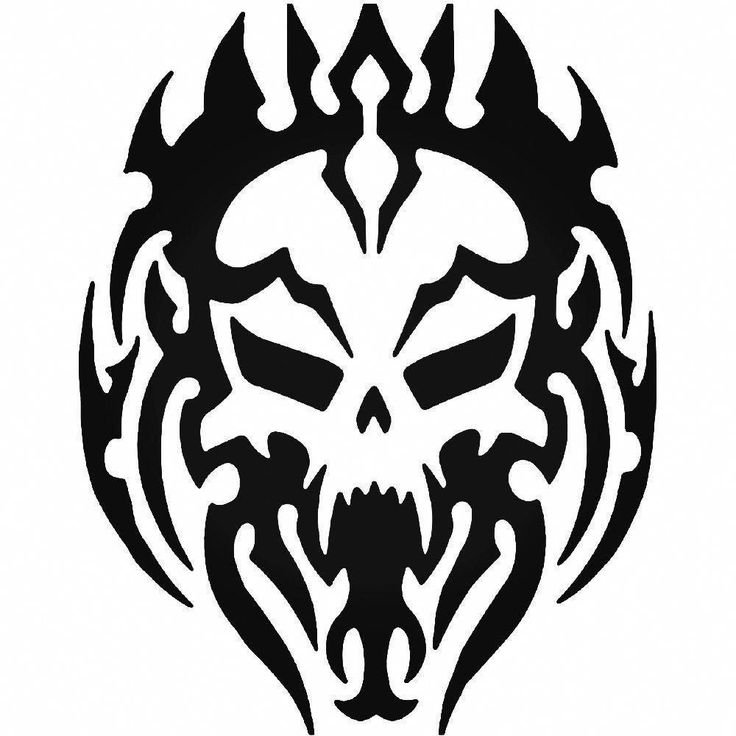 Кельтские узоры череп