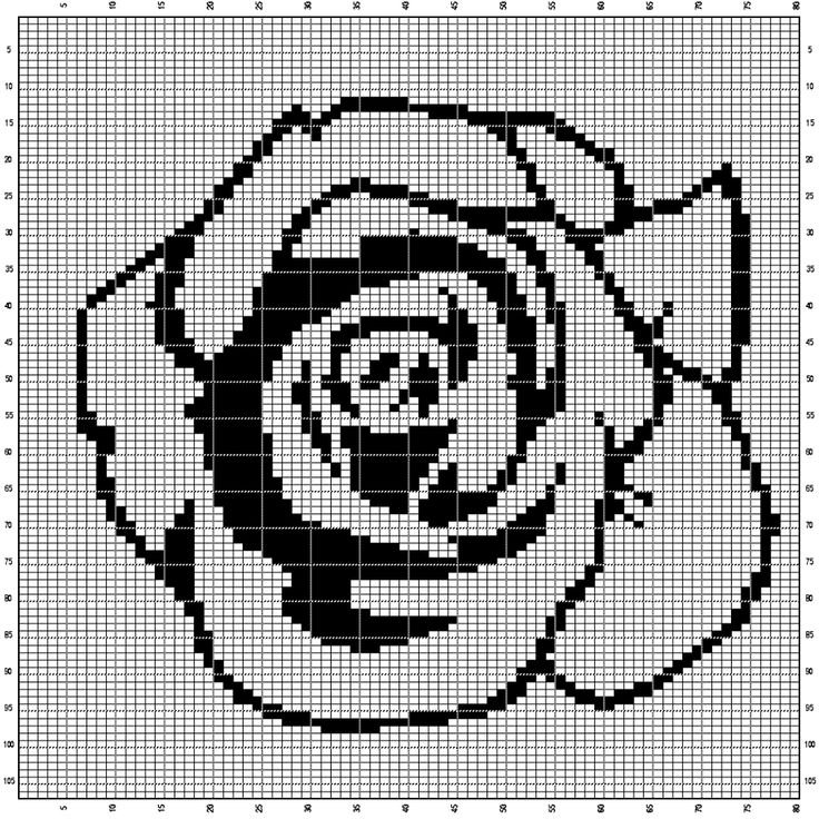 Вышивка крестом розы