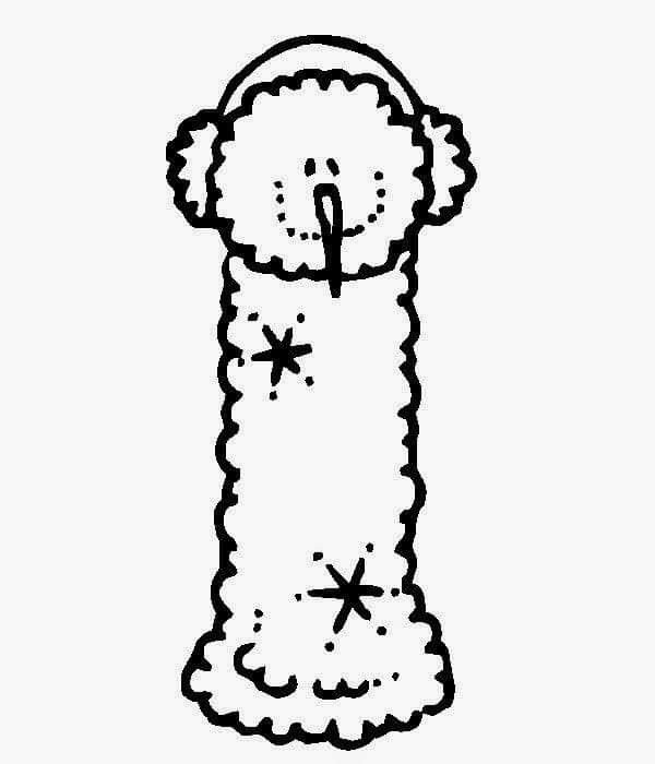 Новогодние буквы черно белые