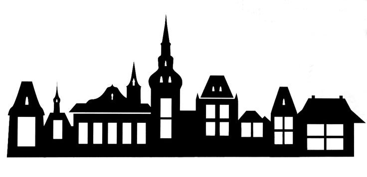 Силуэты домов города