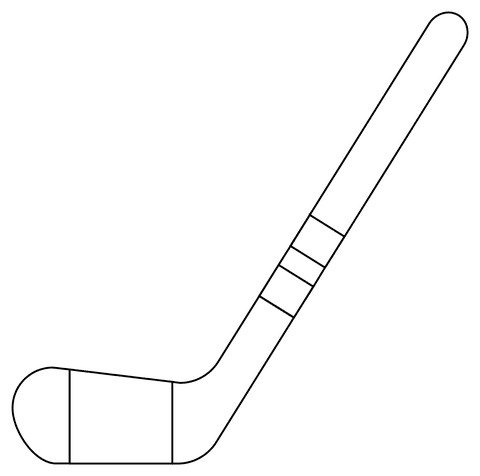 Клюшка раскраска для детей