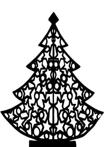 Елка ажурная силуэт