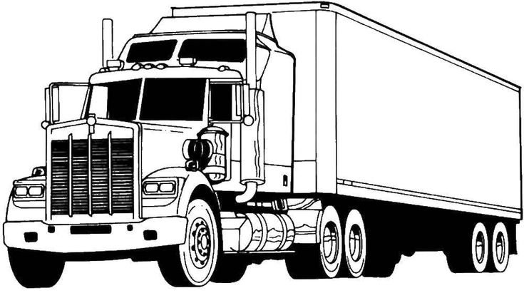 Раскраска грузовик Фредлайнер