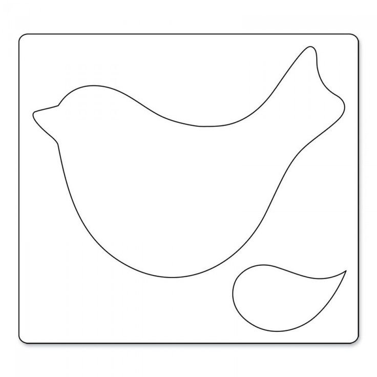 Трафарет птицы для аппликации