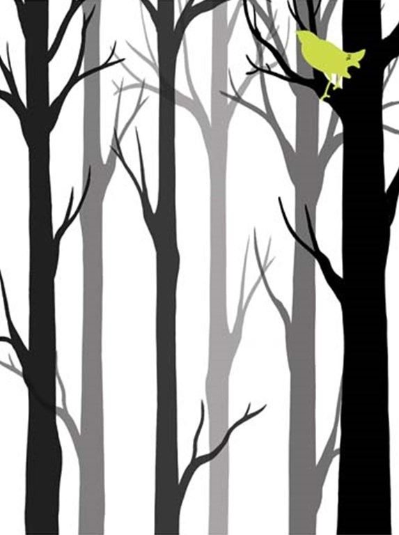 Стилизованные силуэты стволов деревьев