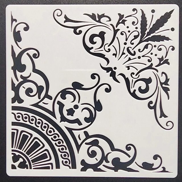 Трафарет кружева для стен