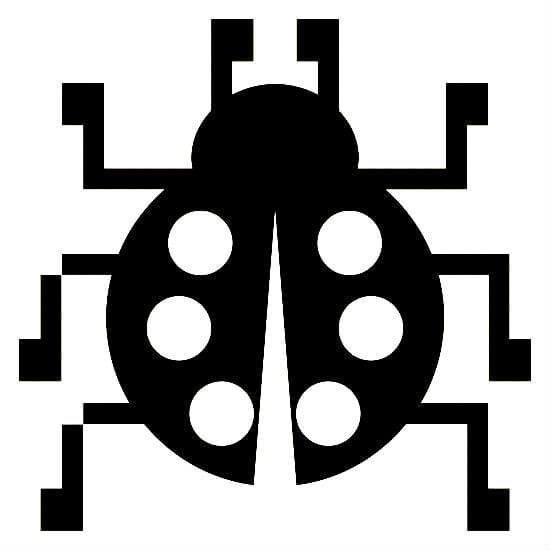 Трафарет Божьей коровки для вырезания