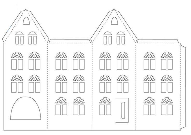 Чертеж бумажного домика