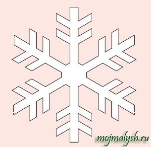 Трафарет снежинки для клеевого пистолета