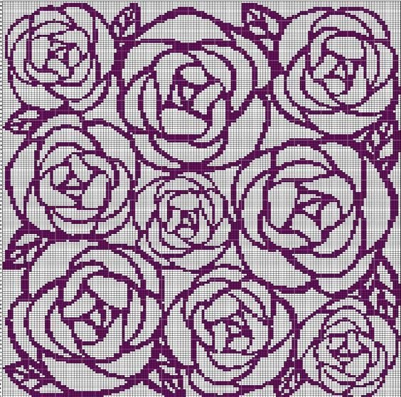 Жаккард розочки