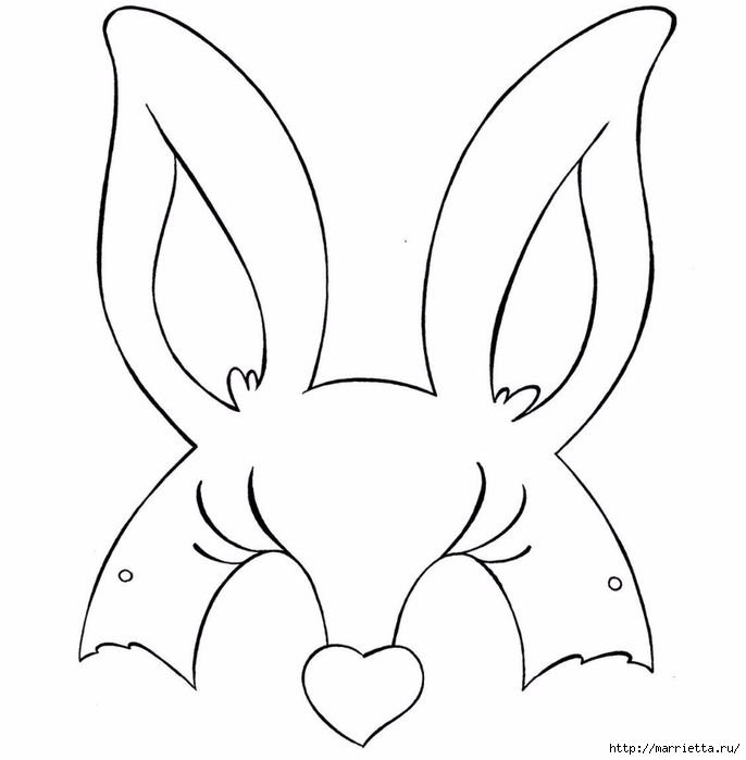 Заячьи уши трафарет