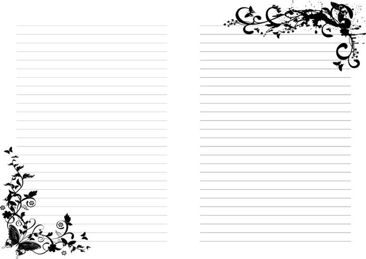 Линованные листы для блокнота