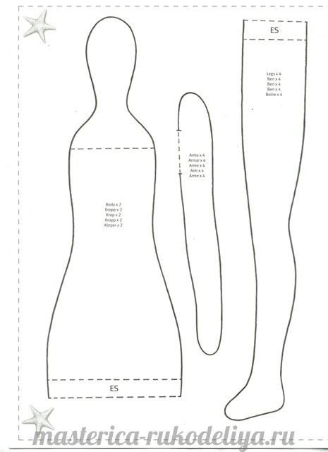Интерьерная кукла выкройка