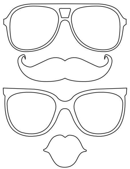 Очки трафарет