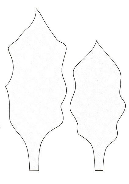 Трафарет листа пуансетии