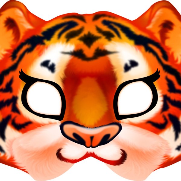 Маска тигра для детей