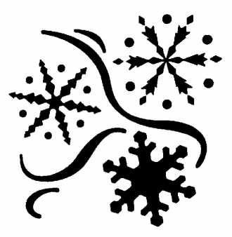 Трафарет снежинки на окно для искусственного снега