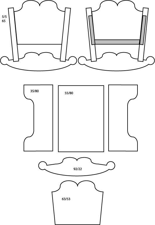 Кукольная мебель из картона своими руками чертежи