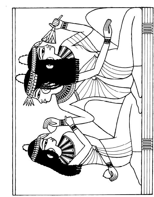 Египетские рисунки на стенах