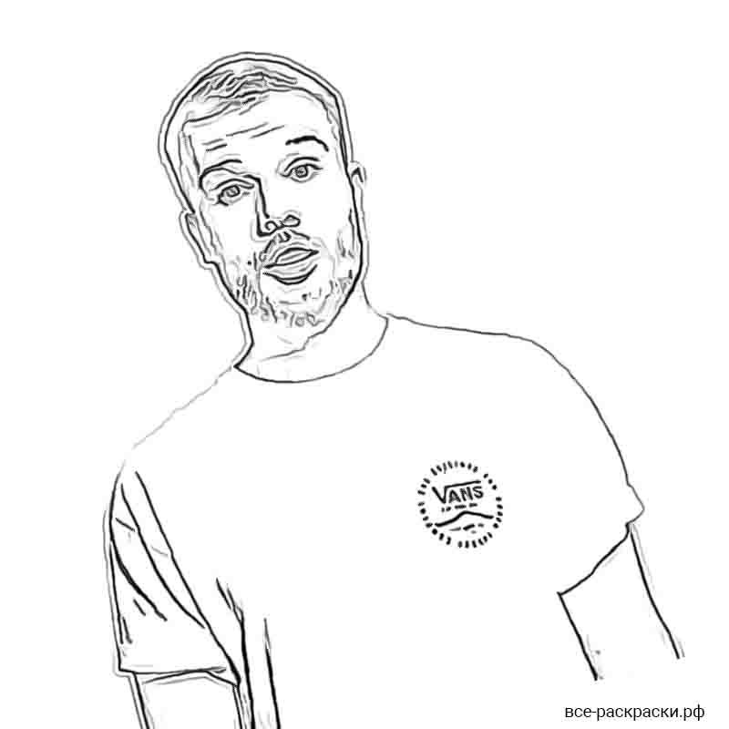 Макс Корж рисунок