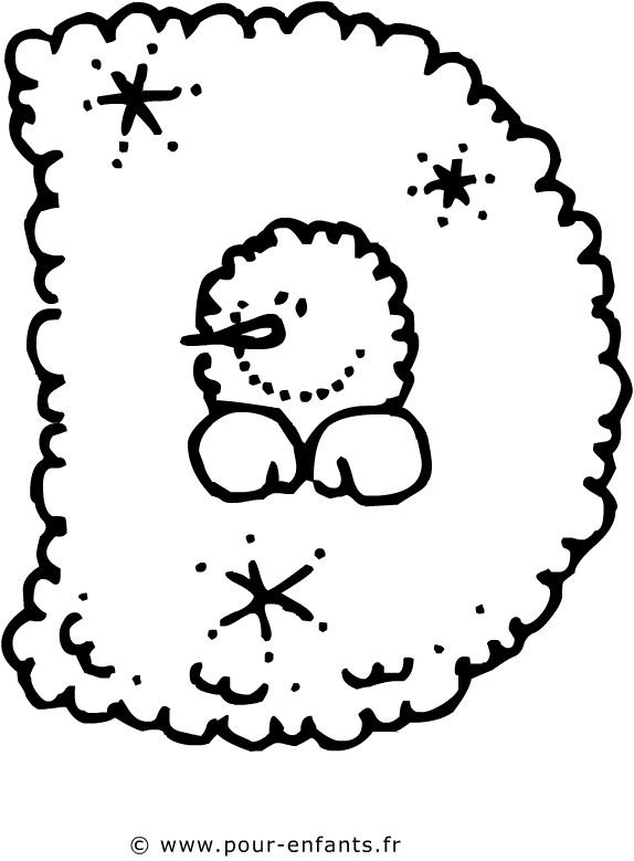 Новогодние буквы для раскрашивания