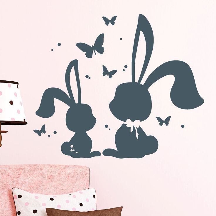 Кролик спиной трафарет