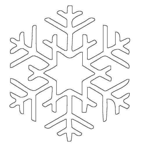 Снежинка трафарет для вырезания