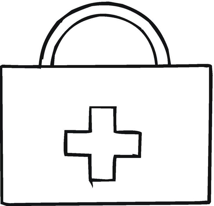 Чемоданчик доктора раскраска