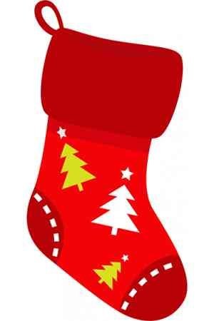 Цветные новогодние носки для вырезания