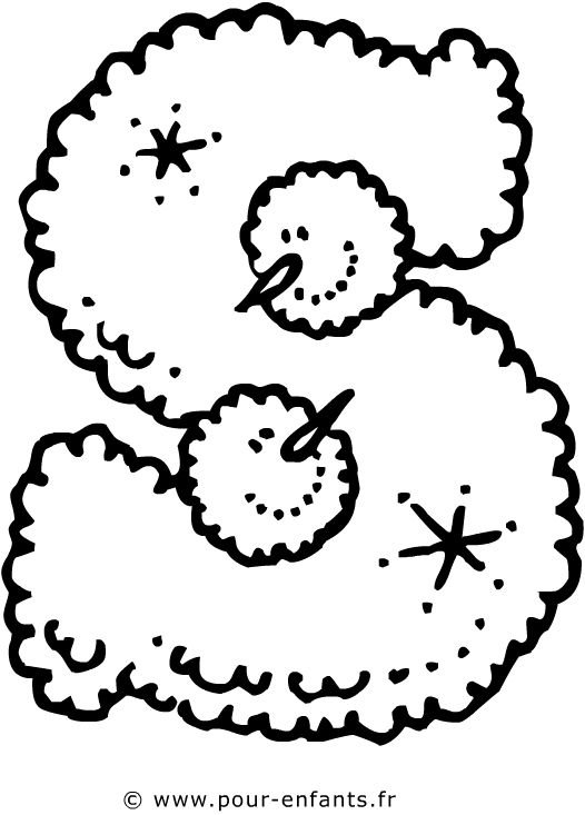 Новогодние буквы черно белые