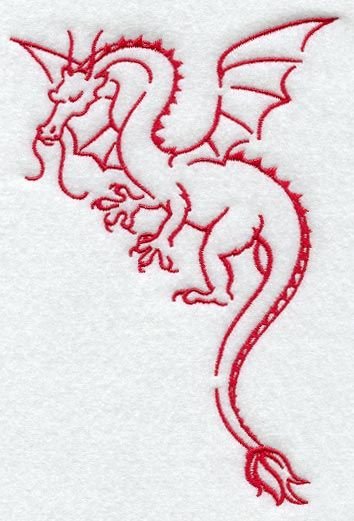 Вышивка гладью дракон