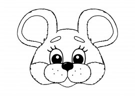 Маска мышки раскраска