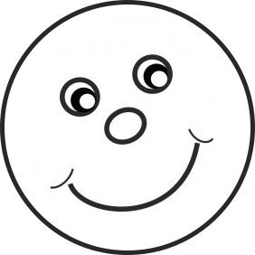 Трафарет солнышко без лучиков