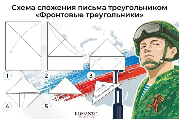 Письмо солдату треугольником